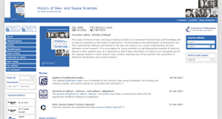 Desktop Screenshot of history-of-geo-and-space-sciences.net