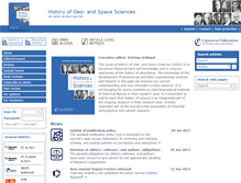 Tablet Screenshot of history-of-geo-and-space-sciences.net